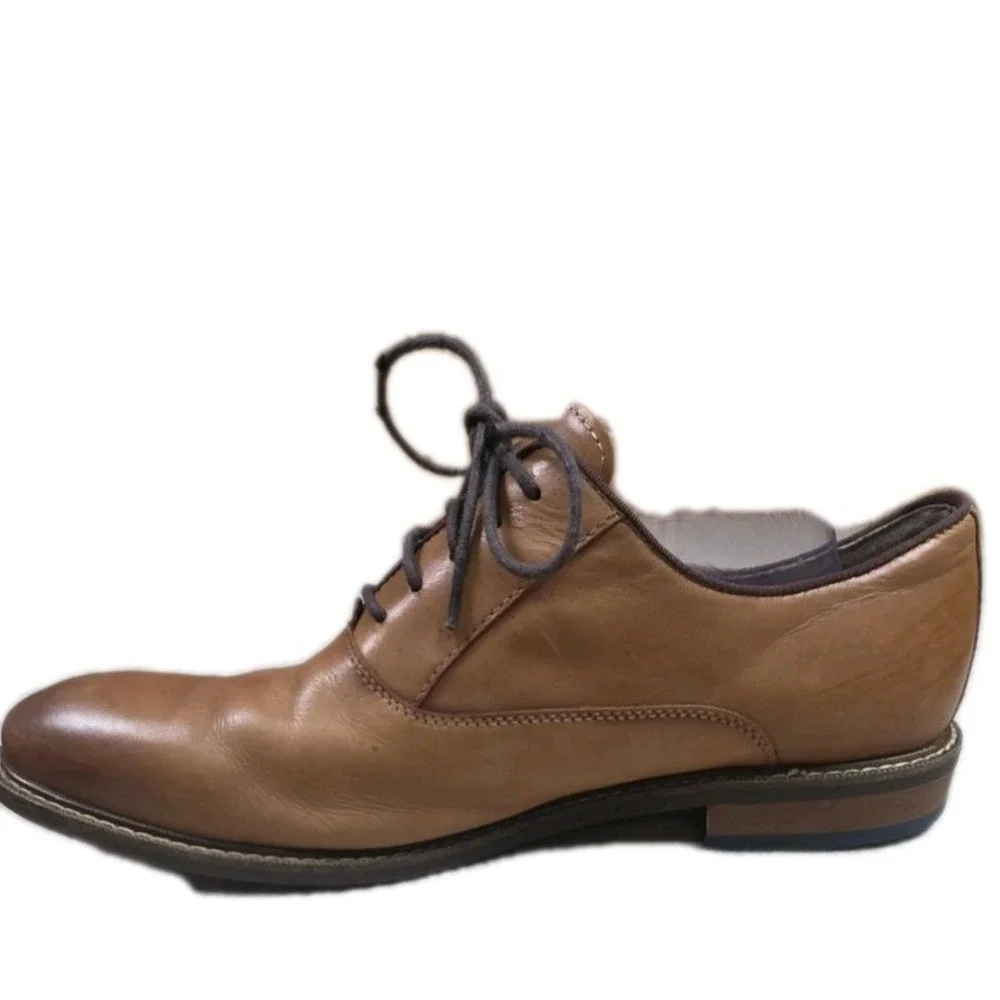Vince Camuto Lyre Derby Dress Shoes Cognac‎ Soft Leather Size 11M